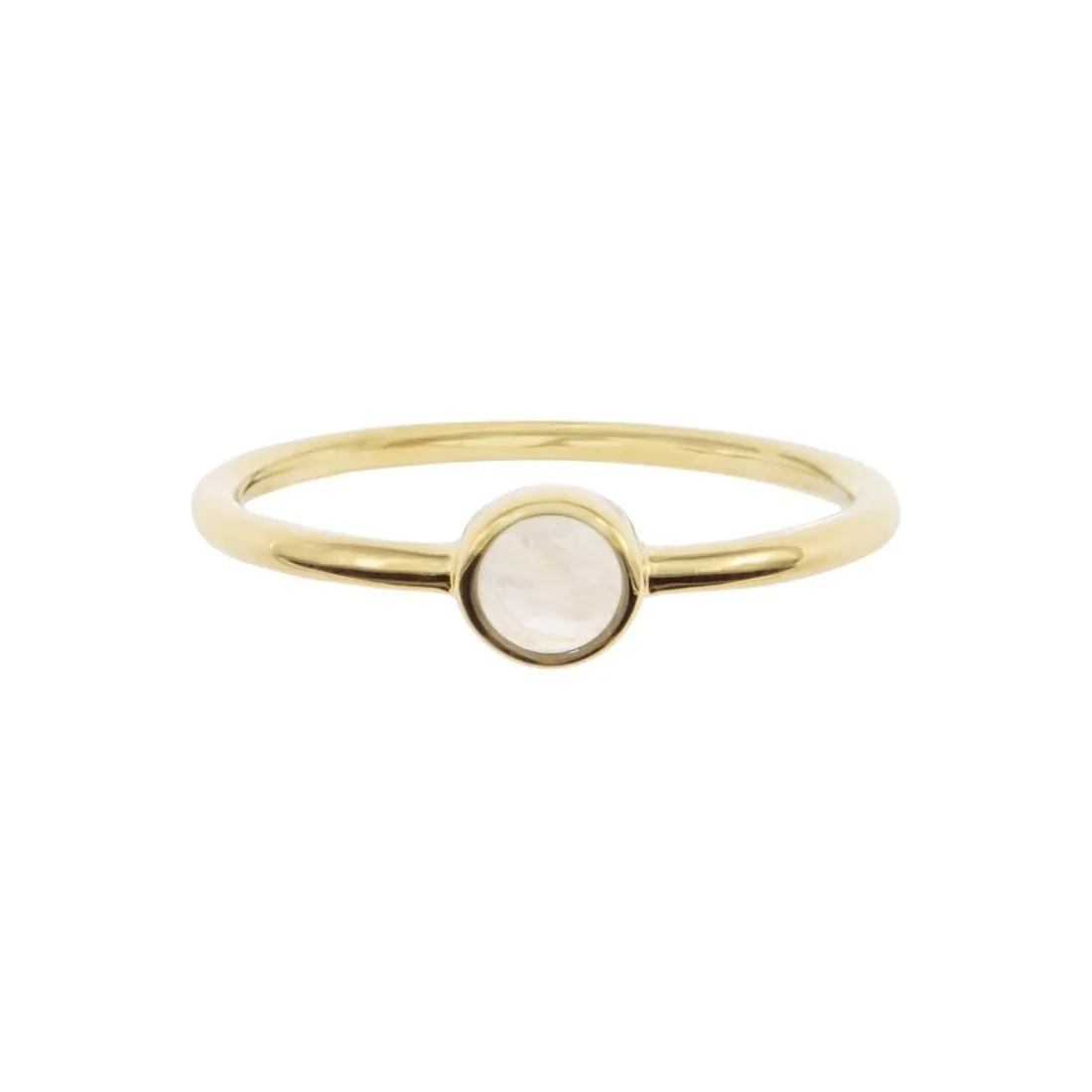 Bague Gemia En Pierre De Lune Plaqué Or