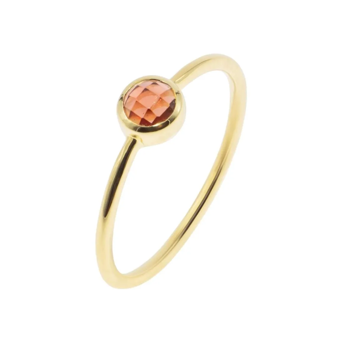 Bague Gemia En Pierre Grenat Plaqué Or
