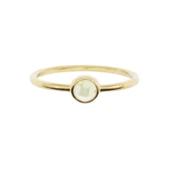 Bague Gemia En Pierre Péridot Plaqué Or