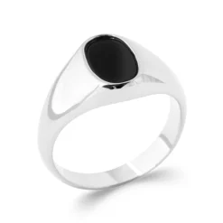 Bague homme Maison de la Bijouterie Z05ZY4Y6 Argent Onyx