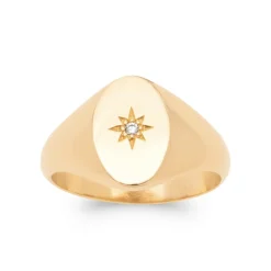 Bague homme Maison de la Bijouterie YU03UZ0 Plaqué or Oxyde de Zirconium
