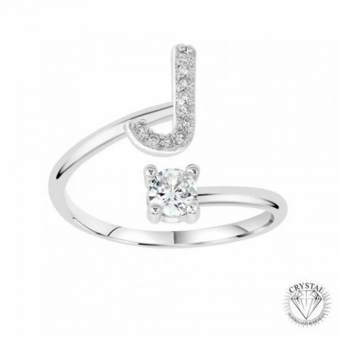 Bague Initiale J Femme Athème B2804-J - Métal Argent