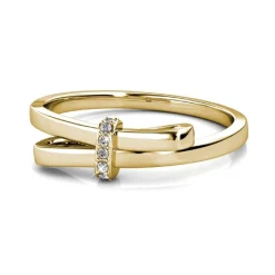 Bague Luminous Bow MYC-Paris DR0036-G - Doré Et Cristal