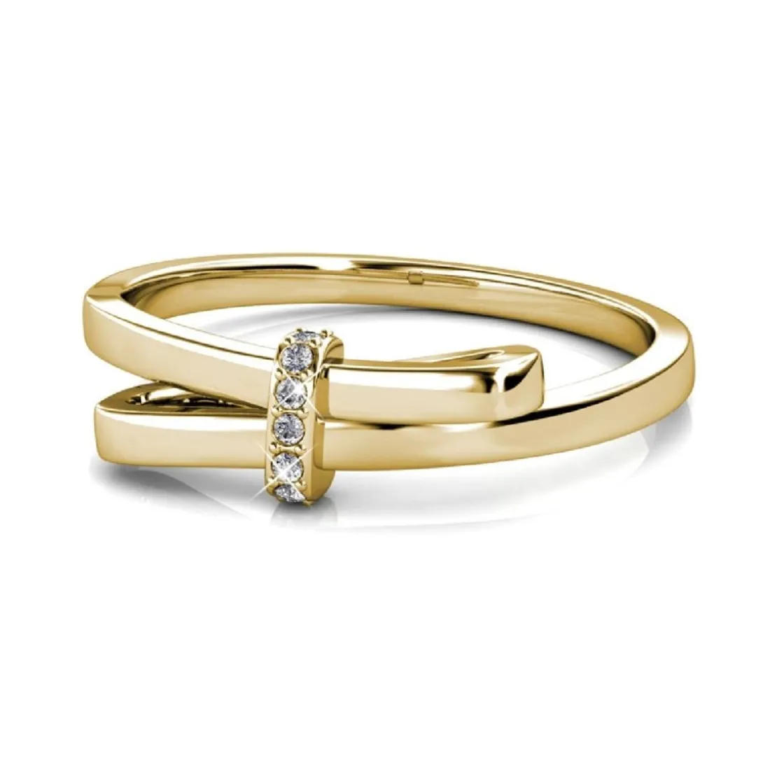 Bague Luminous Bow MYC-Paris DR0036-G - Doré Et Cristal