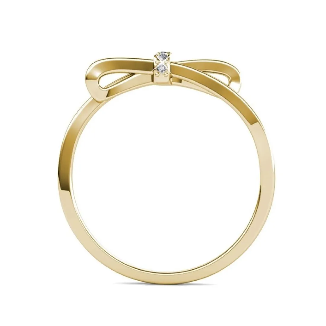 Bague Luminous Bow MYC-Paris DR0036-G - Doré Et Cristal
