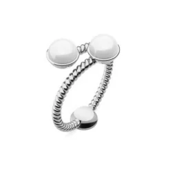 Bague Paul Hewitt PH-FR-ROPE-S - Rope Pearl Acier Argent Paul Hewitt Bijoux