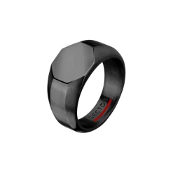 Bague pour homme en acier noir