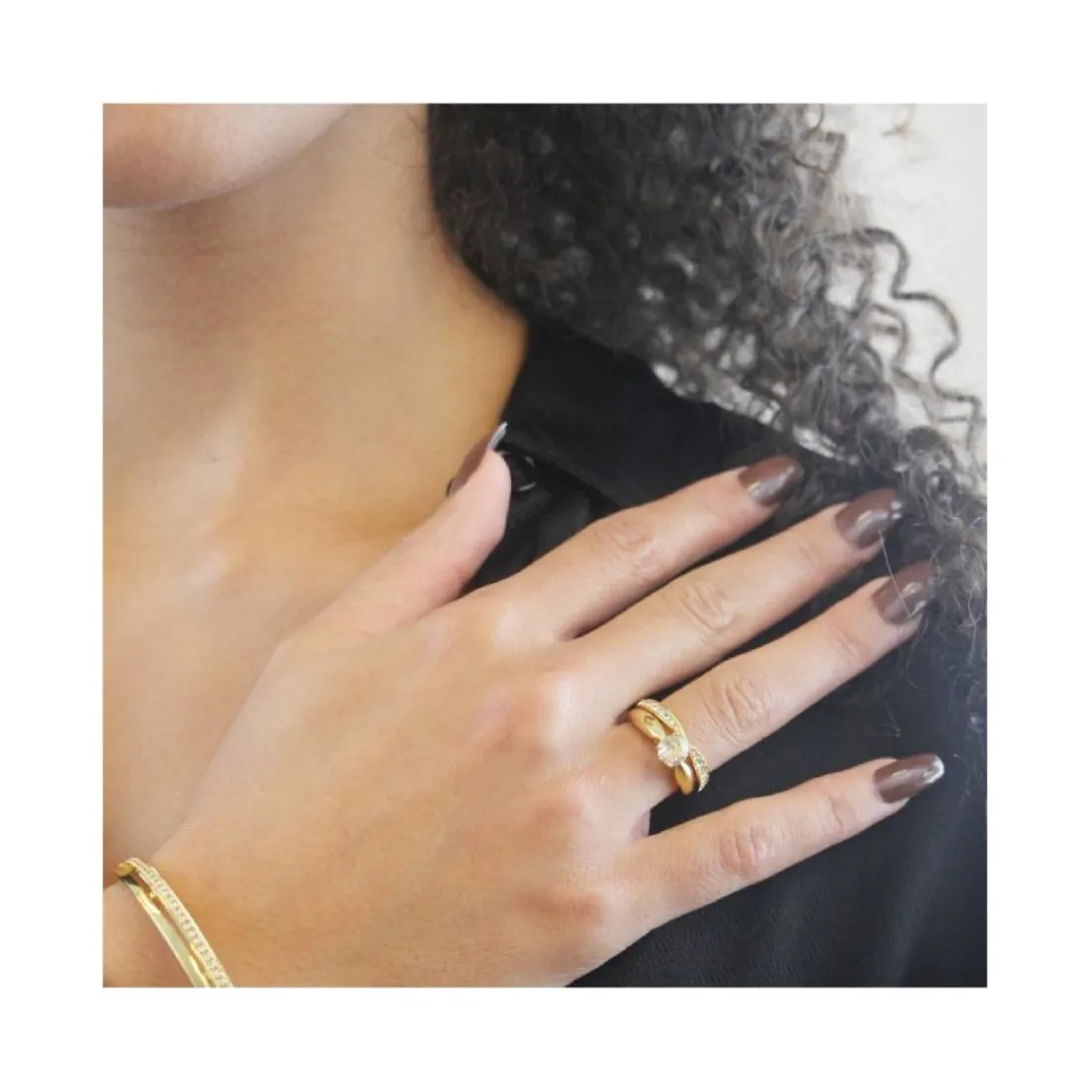 Bague Prestige MYC-Paris DR0034-G - Doré Et Cristal