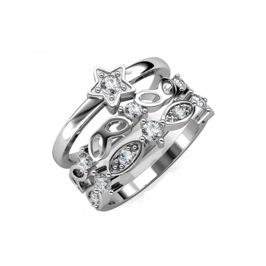Bague Solar MYC-Paris DR0341-S - Argenté Et Cristal