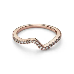 Bague Vague Scintillante doré rose