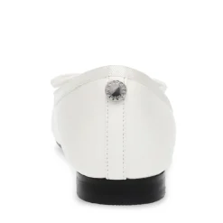 Ballerine en cuir blanc Ellison