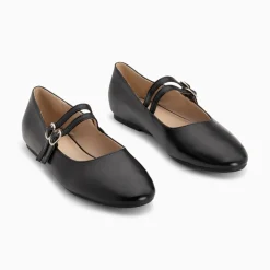 Ballerines Luce noires à doubles brides