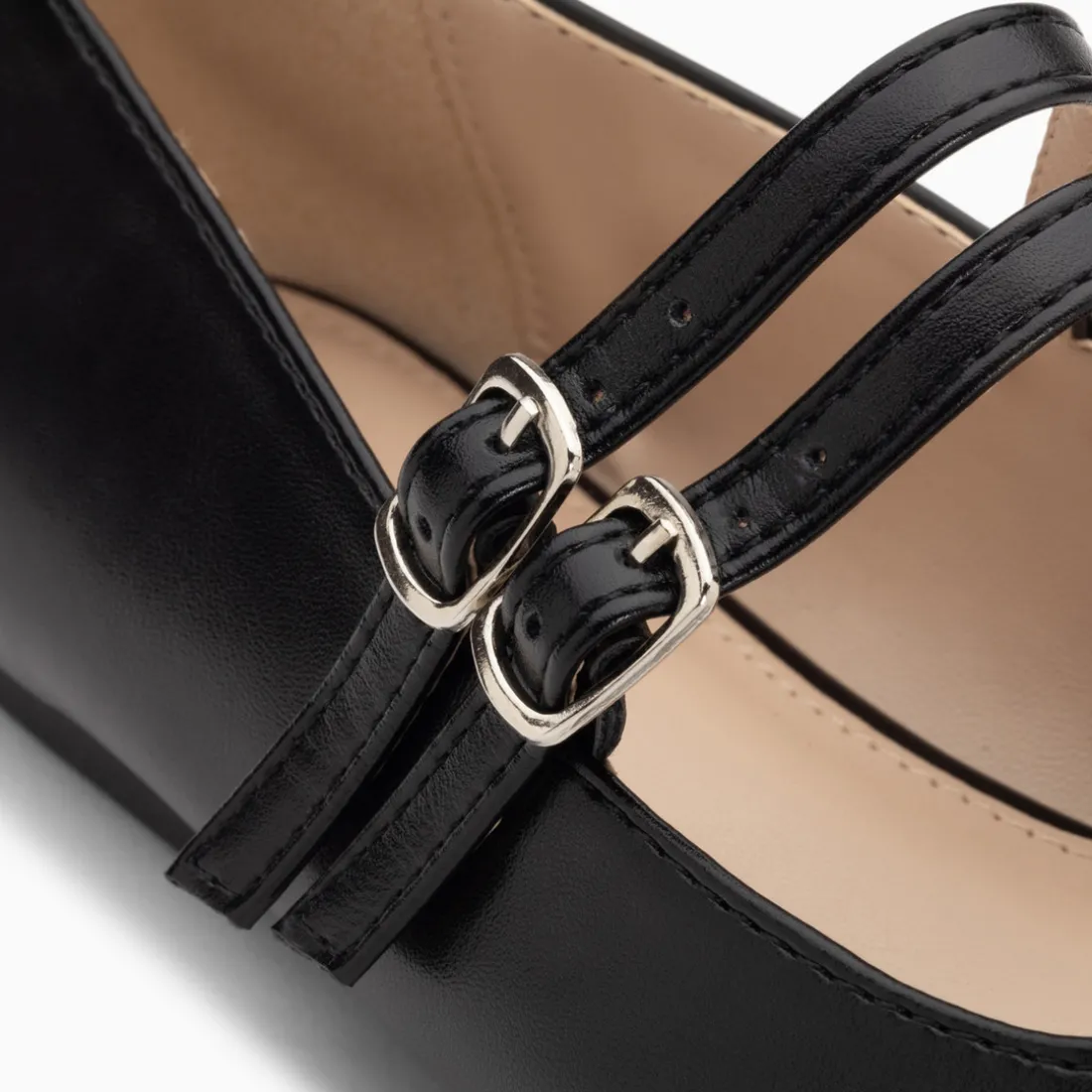 Ballerines Luce noires à doubles brides