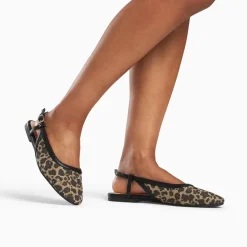 Ballerines slingback Tina léopard à bride