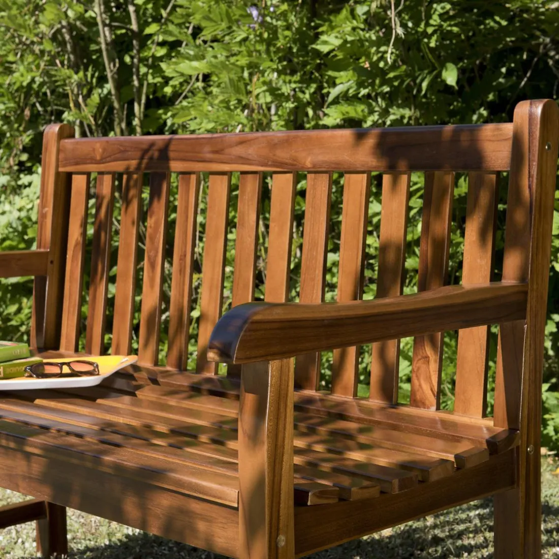 Banc de jardin Java en bois teck huilé