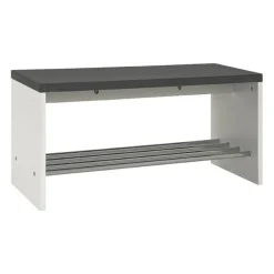 Banc de rangement chaussure avec plateau décor granit