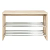 Banc rangement chaussure décor chêne San Remo