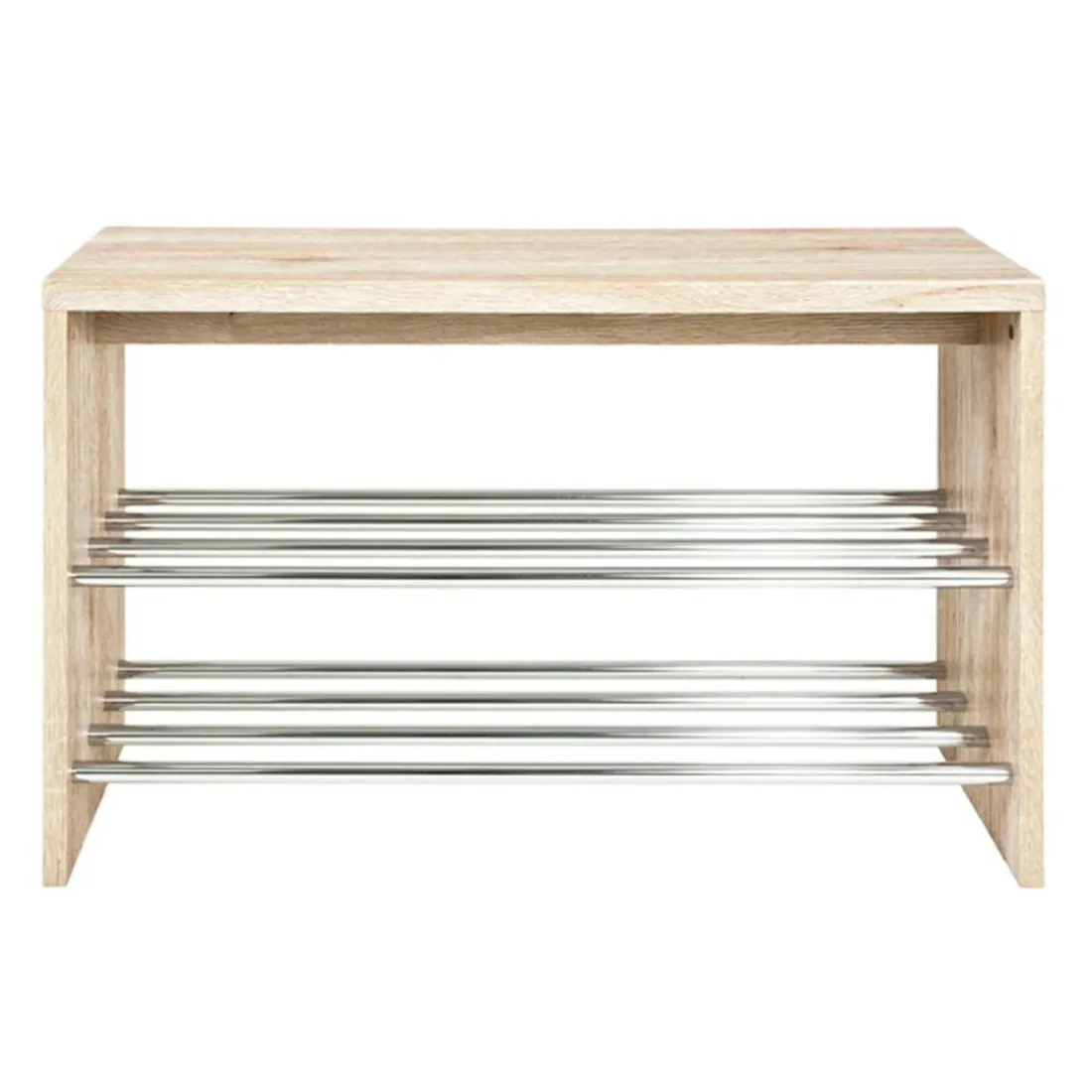 Banc rangement chaussure décor chêne San Remo