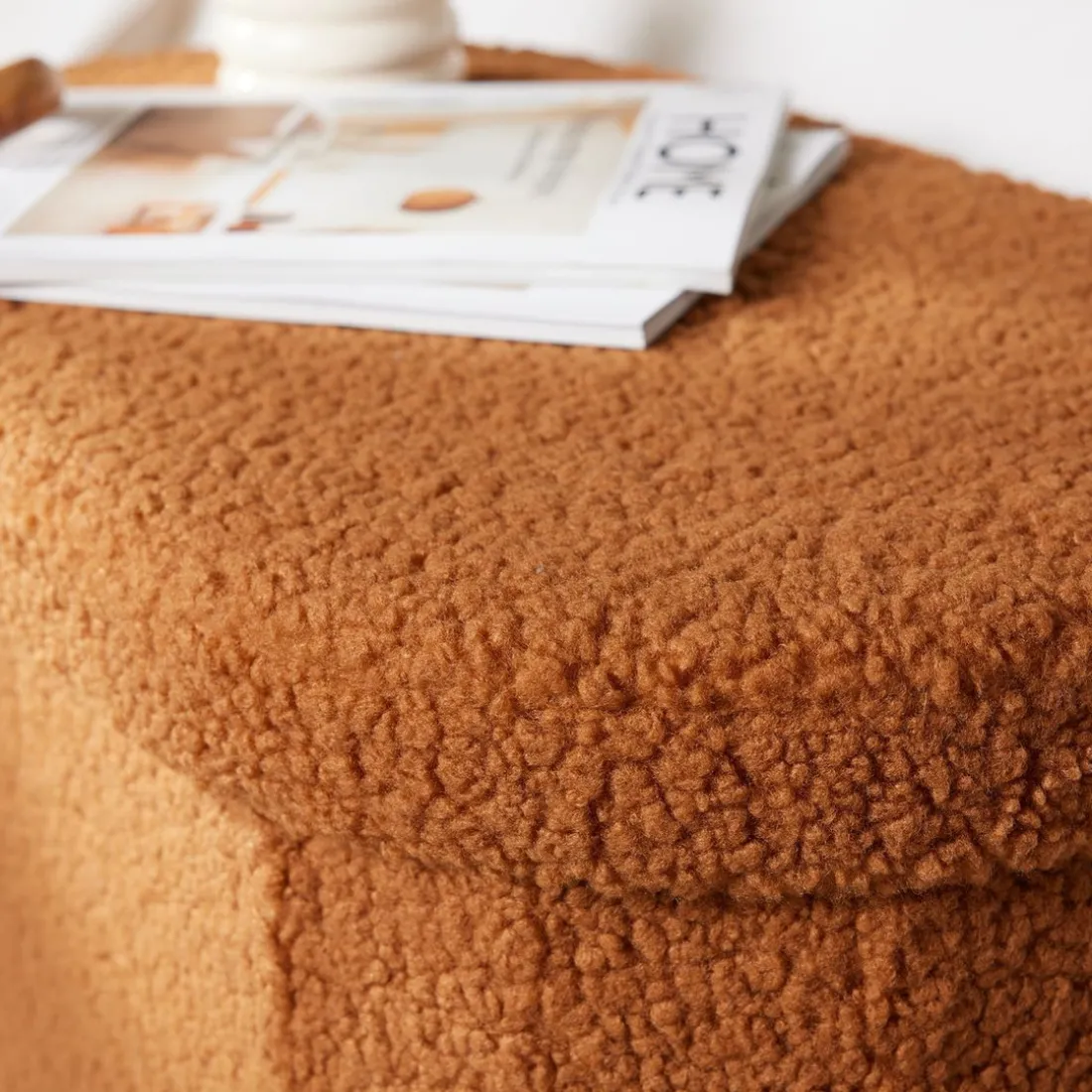 Banc rond TEDDY MOKA Caramel
