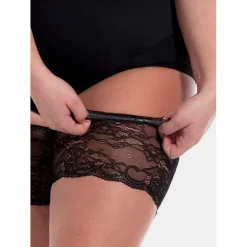 Bandes anti-frottements cuisses en dentelle Noir