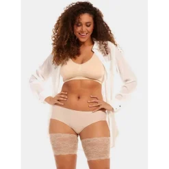 Bandes élastiques Adhésives Cuisses en dentelle beige