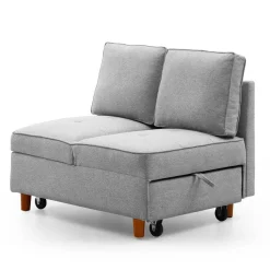 Banquette 2 places convertible Zinez Tissu Gris