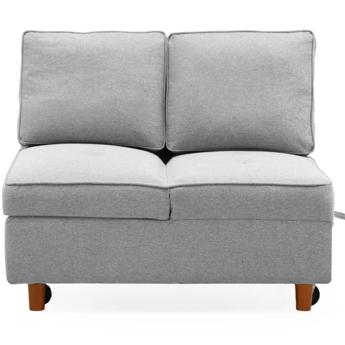 Banquette 2 places convertible Zinez Tissu Gris
