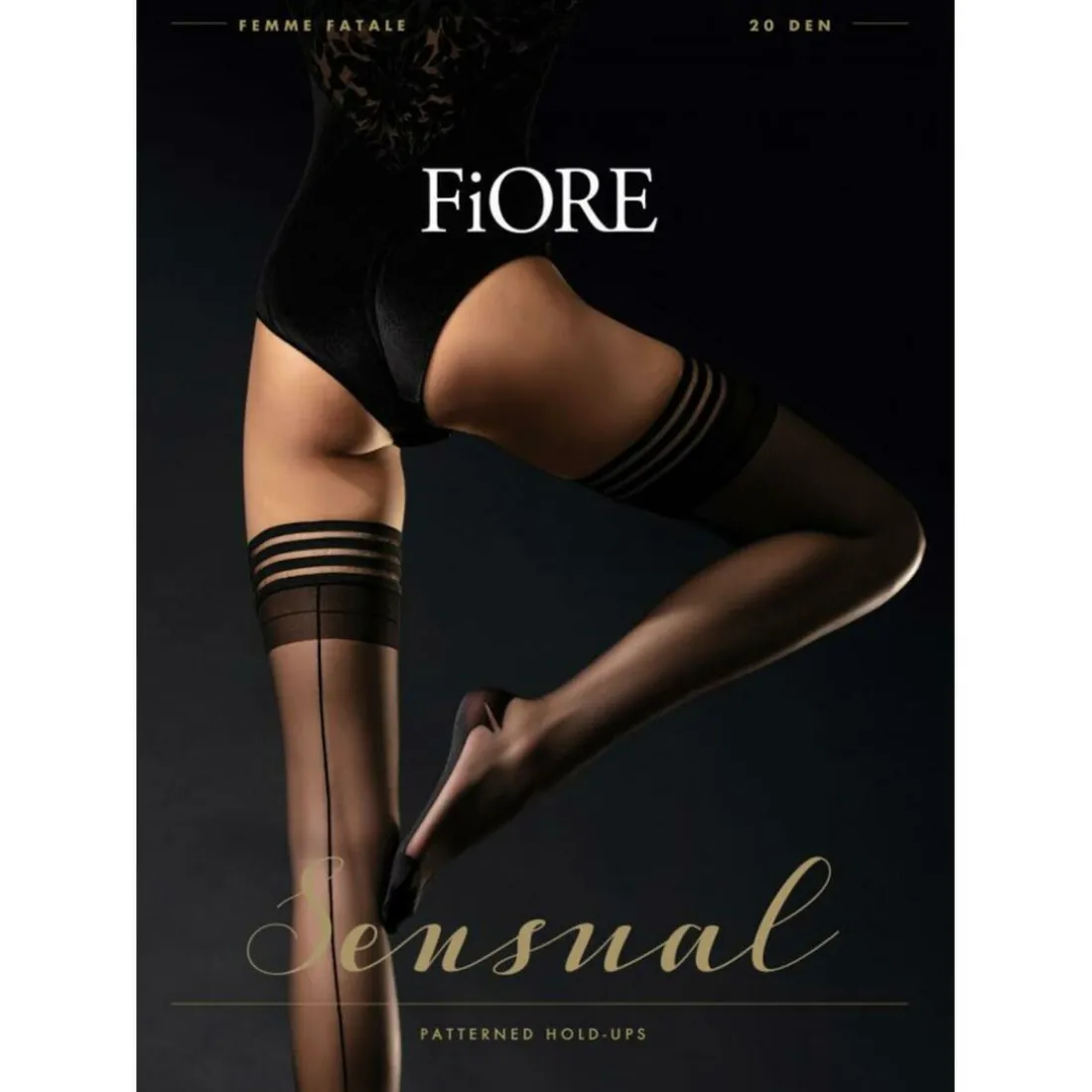 Bas 20 Deniers Noir Fiore