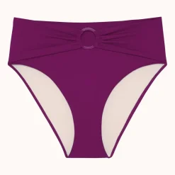 Bas de maillot de bain taille haute - Violet