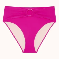 Bas de maillot de bain taille haute - Rose