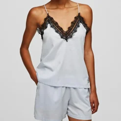 Bas de Pyjama Short Blanc Karl Lagerfeld en coton