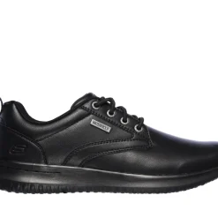 Basket Delson Antigo - Skechers noir en cuir