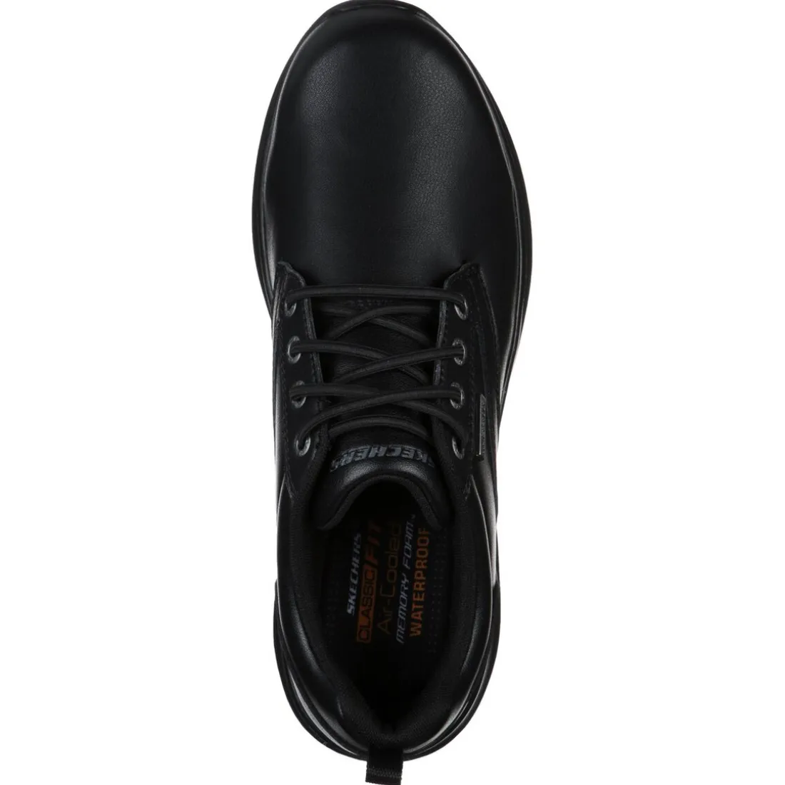 Basket Delson Antigo - Skechers noir en cuir