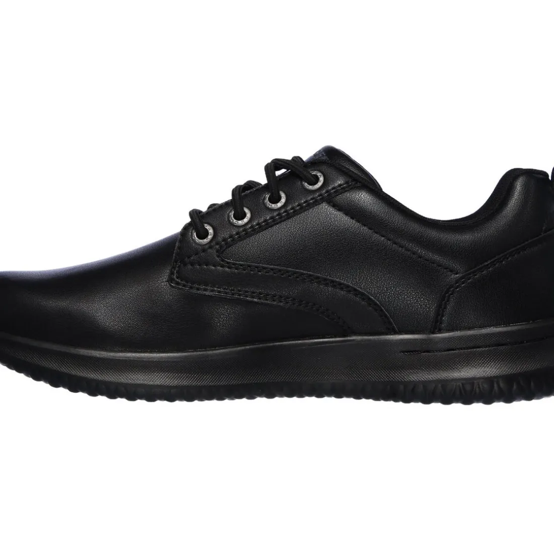Basket Delson Antigo - Skechers noir en cuir