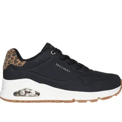 Basket femme Uno - Jungle Nite - Noir en cuir