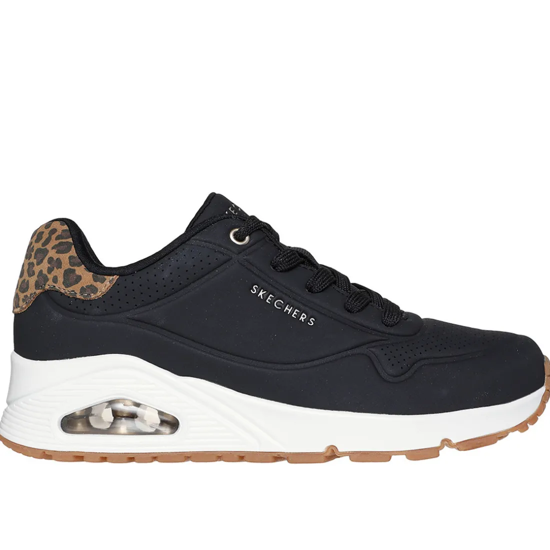 Basket femme Uno - Jungle Nite - Noir en cuir