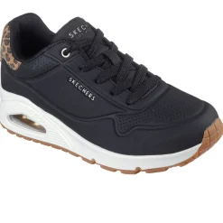 Basket femme Uno - Jungle Nite - Noir en cuir