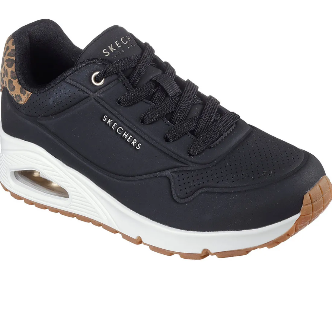 Basket femme Uno - Jungle Nite - Noir en cuir