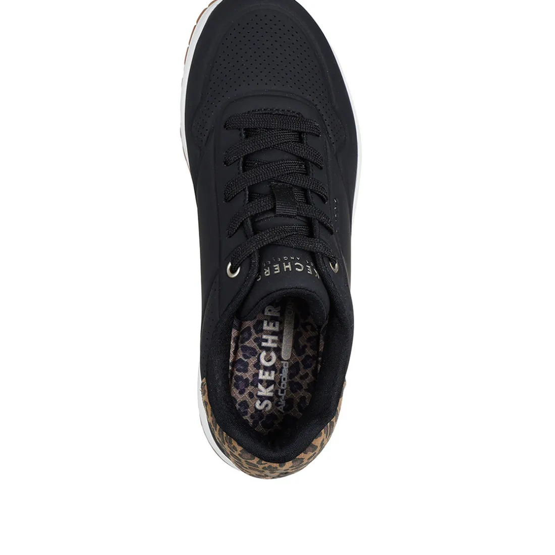 Basket femme Uno - Jungle Nite - Noir en cuir