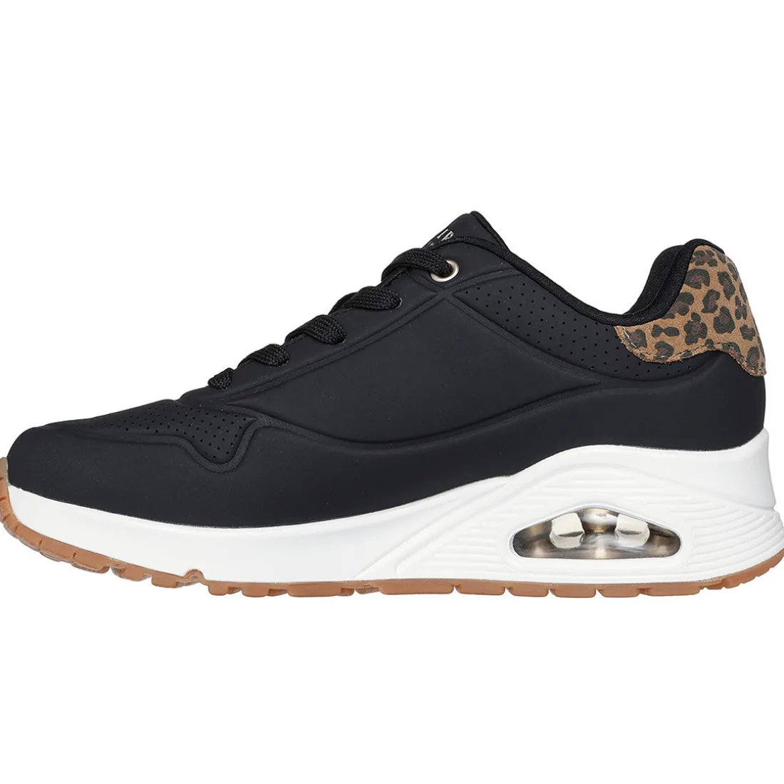 Basket femme Uno - Jungle Nite - Noir en cuir