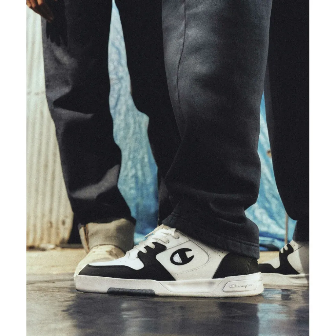 Basket Homme - Noir et blanc en cuir