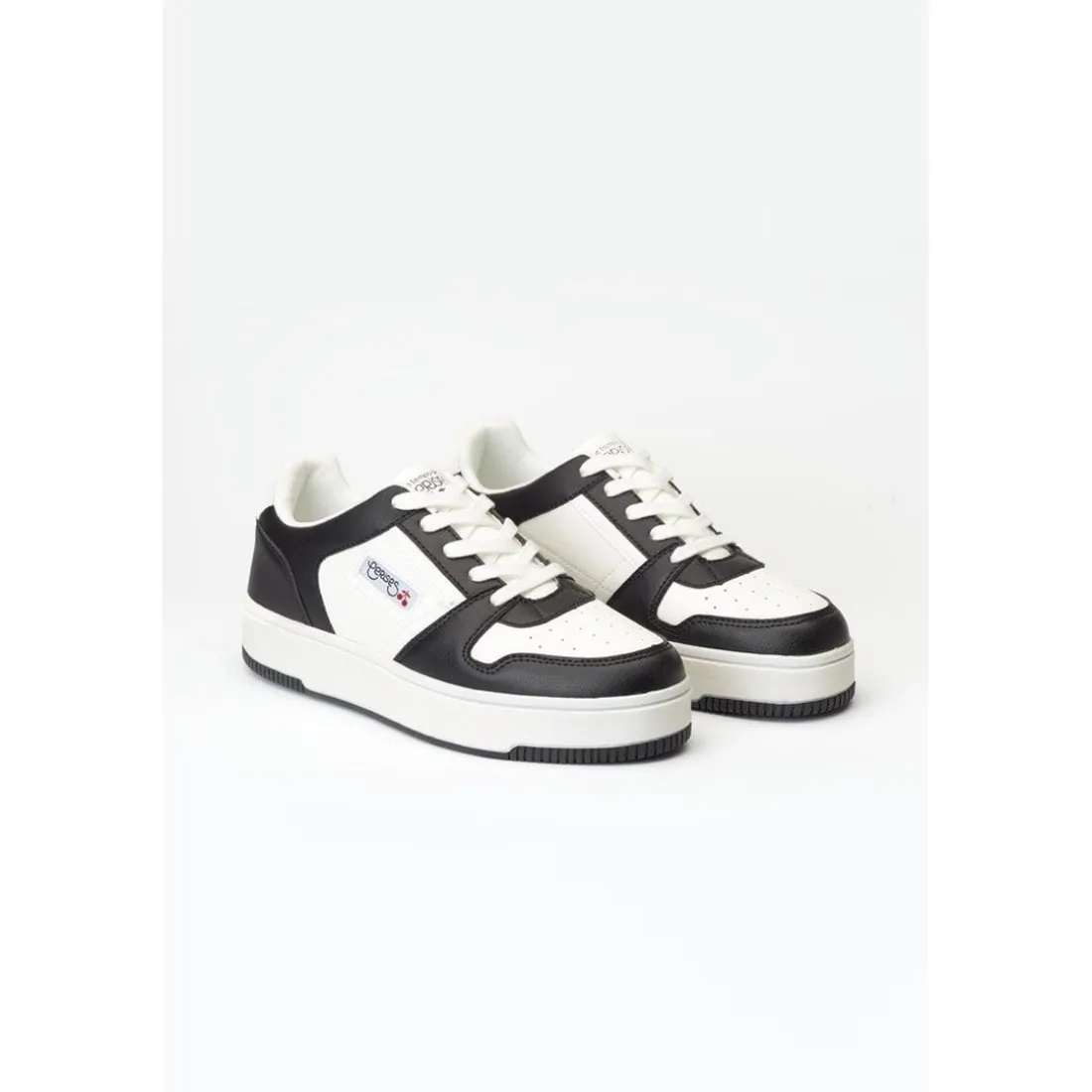 Baskets basses blanches et noires Marly