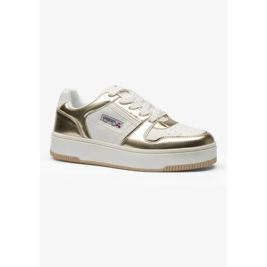 Baskets basses blanches et dorées Marly