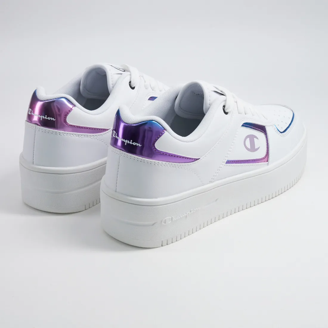 Baskets basses femme - FOUL PLAY PLAT ELEMENT SLICK - Blanc/Bleu