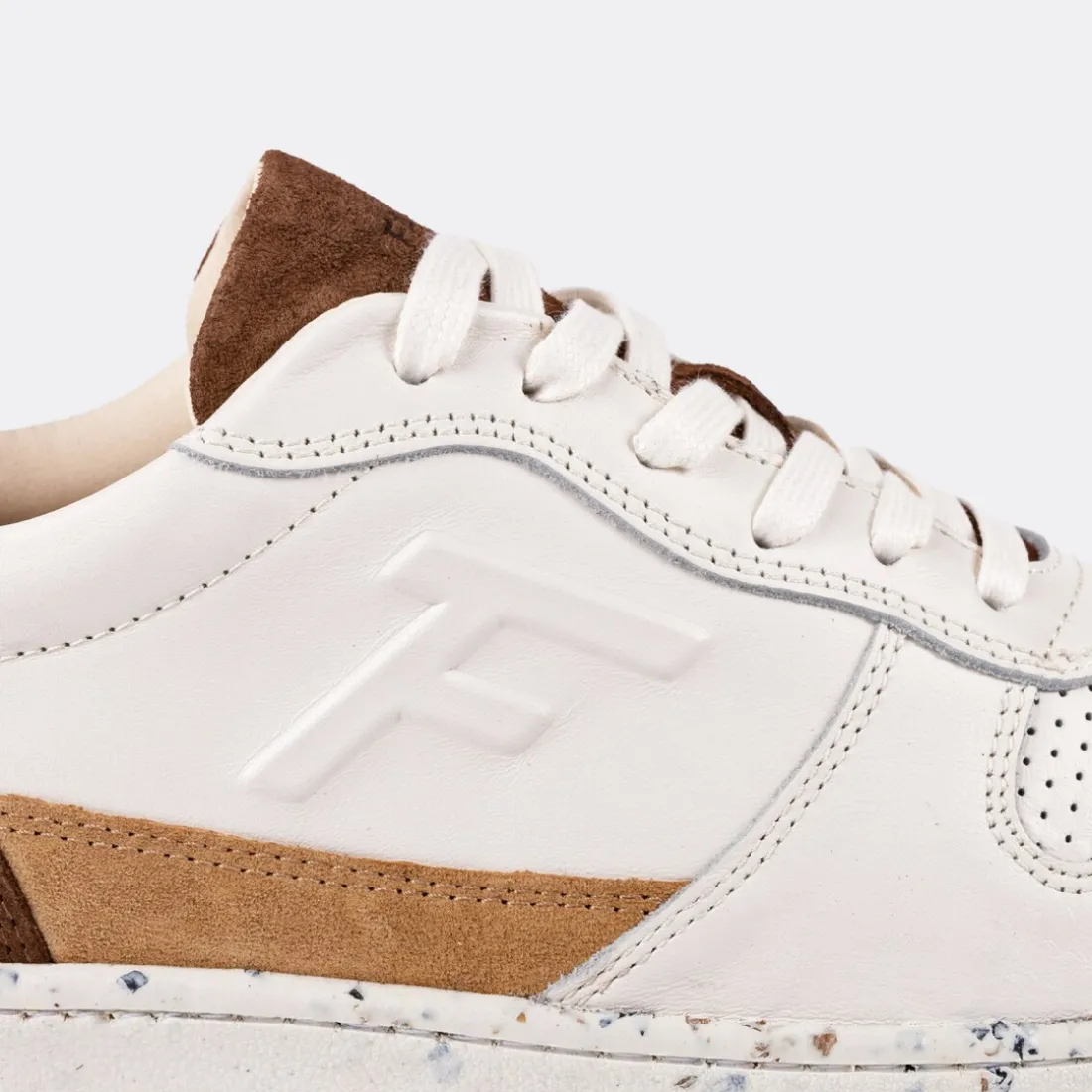 Baskets Blanche ALDER en cuir