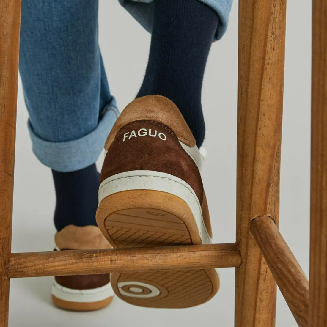 Baskets Blanche ALDER en cuir