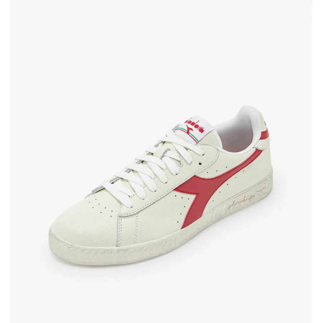 Baskets blanches pour homme en cuir véritable