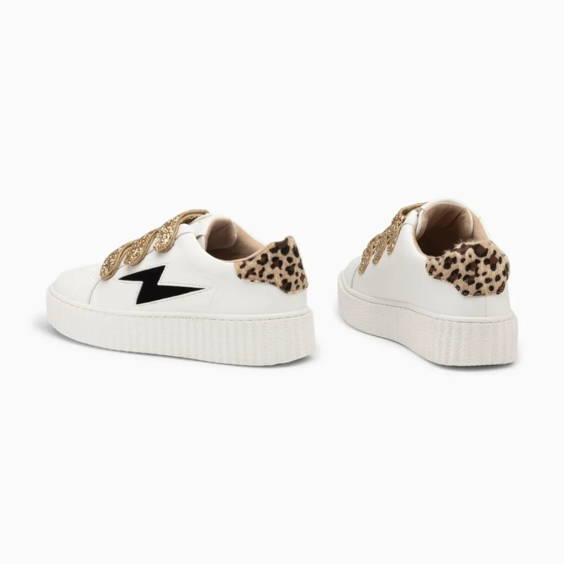 Baskets eclair a scratch femme or