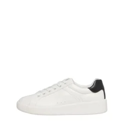 Baskets femme Détail pailleté blanc Mina