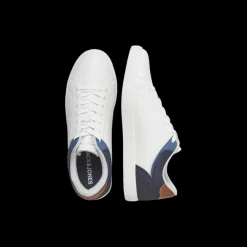 Baskets homme blanc lacets synthétique Zak